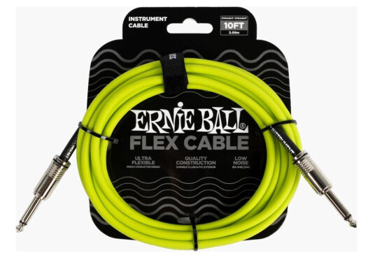 Ernie Ball 6414 Instrumentkabel 3m Grønn