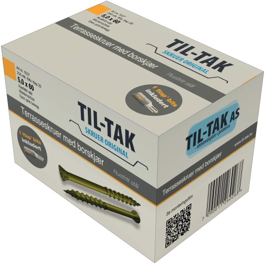 TIL-TAK TERRASSESKRUE RUSTF 250 STK