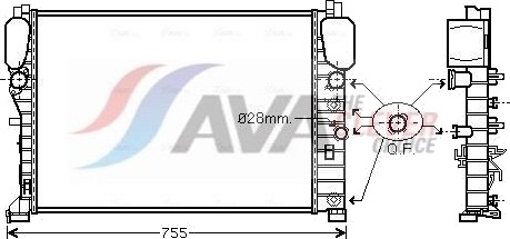 AVA COOLING SYSTEMS MSA2394 Radiator motorkjøling