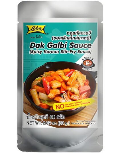 Lobo Spicy Korean Stir Fry Dak Galbi Sauce 80 gram Korea