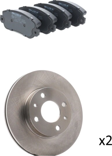 Bremseskiver og klosser RIDEX 3405B2967
