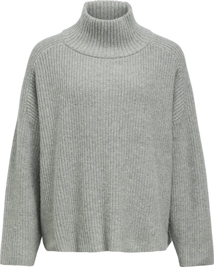 Object Objfippi L/S Oz Knit Pullover 146 MEDIUM GREY MELANGE M
