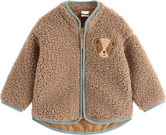 Lindex Teddy Jacket - Brown - 74