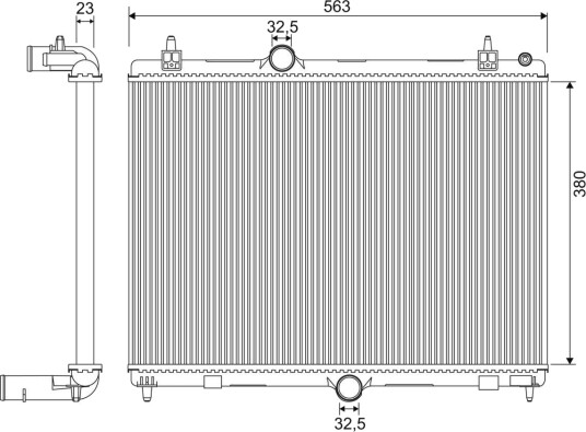 VALEO 701957 Radiator motorkjøling VALEO 701957 Radiator motorkjøling