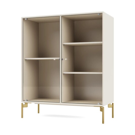 Montana Ripple II vitrineskap 69,6 x 82,2 x 30 cm Oat-ben brass