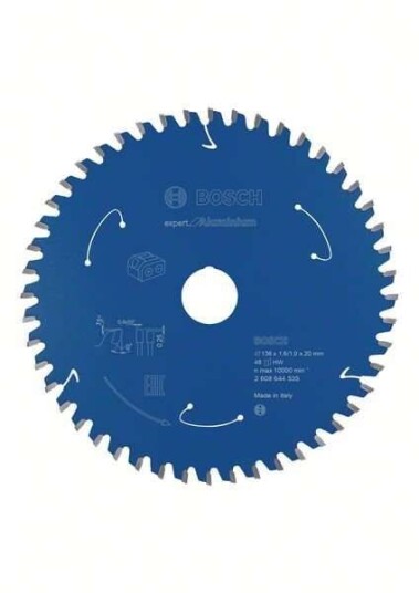 Bosch 136 mm Expert Sirkelsagblad for Aluminium - 48 Tenner Bosch 136 mm Expert Sirkelsagblad for Aluminium - 48 Tenner