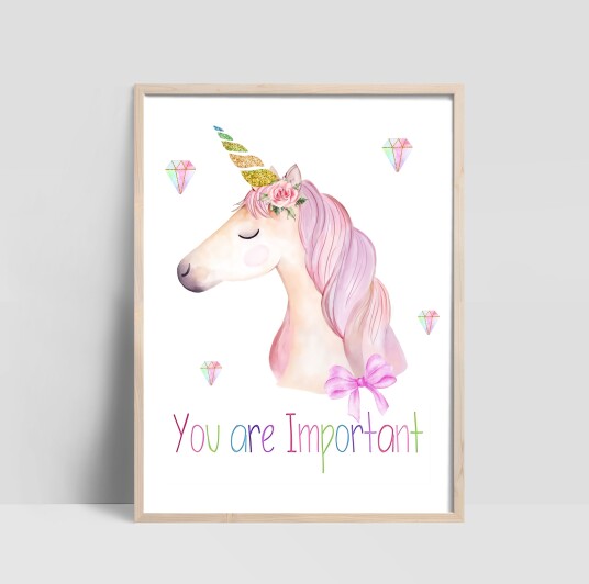 Plakat – Enhjørning / You are Important