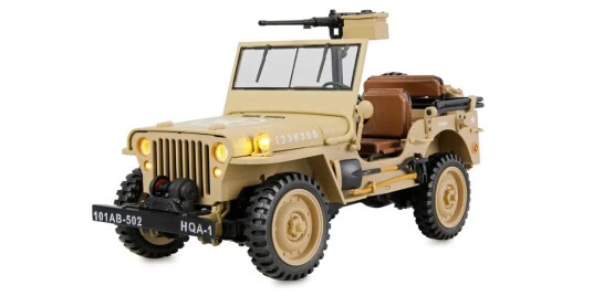 Amewi Jeep Willys MB Scale Crawler 4WD RC bil 1:14 14+ År Sand Amewi Jeep Willys MB Scale Crawler 4WD RC bil 1:14 14+ År Sand