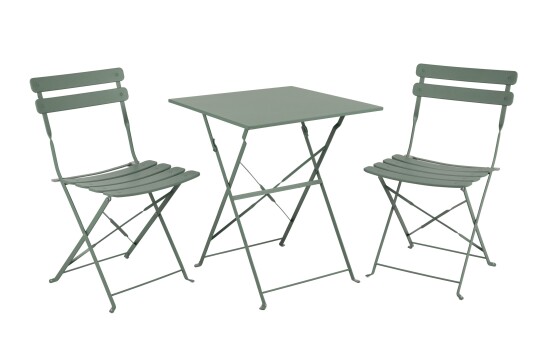 Brafab Ponte kafé set Grønn 2 stoler & bord 60x60 cm Grønn Brafab Ponte kafé set Grønn 2 stoler & bord 60x60 cm Grønn