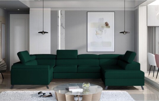 Seksjon Eltap Escada 336x200x92 cm Monolith 37 Grønn Høyre Seksjon Eltap Escada 336x200x92 cm Monolith 37 Grønn Høyre