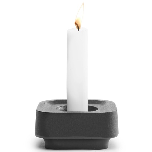 Born in Sweden Stumpastaken Ettan Lysestake for Korte Lys Svart Aluminium