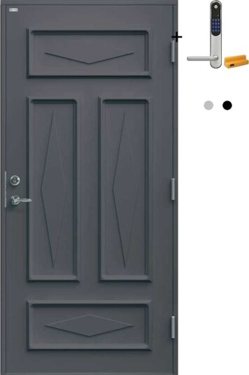Ytterdør Diplomat Britta Tett med Yale Doorman Classic Home