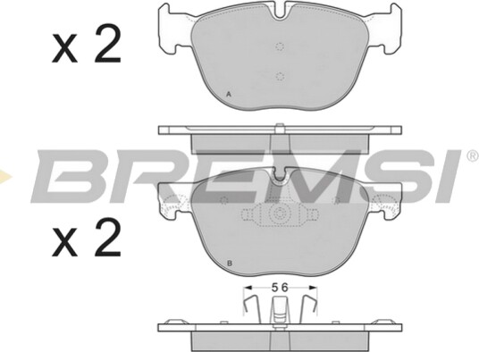 Bremseklosser sett BREMSI BP3371CE Bremseklosser sett BREMSI BP3371CE
