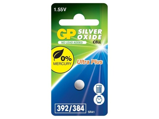 Gp Batteries Silver Oxide Cell 392 Engangsbatteri Sr41 Silver Oksid S 1,55 V 1 Stykker Rustfritt Stål