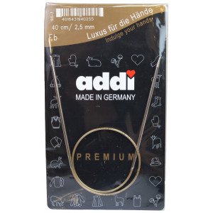 Addi Turbo Rundpinner Messing 40cm 2,50mm / 15.7in US1½