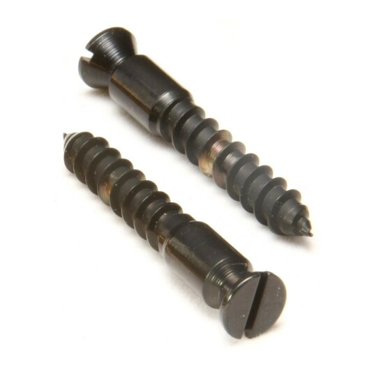 Floyd Rose Bridge Mounting Wood Screws (2 Pcs), Black Nickel