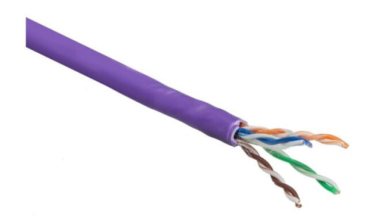 Act Cat 6 U/Utp Solid Installation Cable Without Pair Splitter Lszh Cpr Euroclass Dca 24Awg Violet 305 Meter