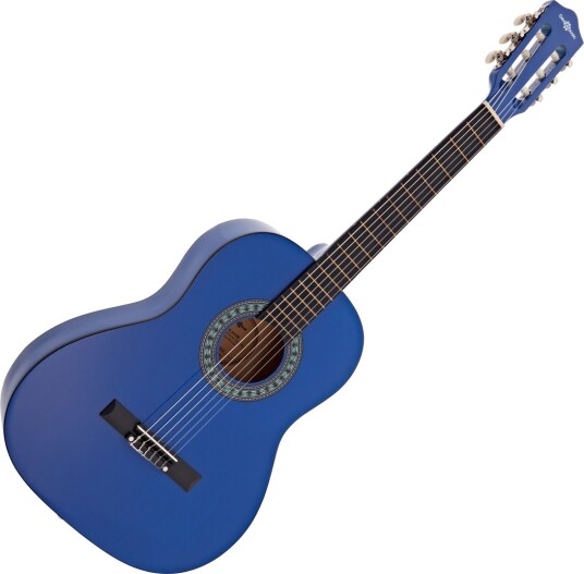 Gear4Music 3/4 Klassisk Gitar Blå