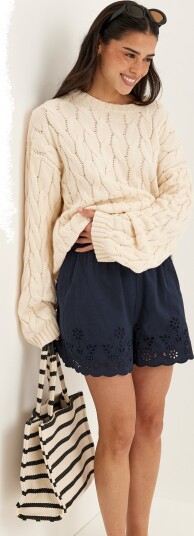 Bubbleroom Embroidered Shorts