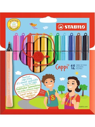 STABILO Fibre tip pen with cap ring never loose the again