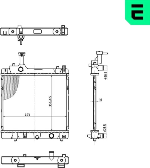 ERA 673168 Radiator motorkjøling