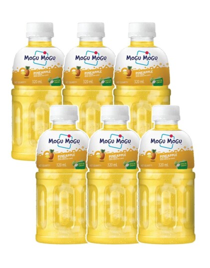 6 stk Mogu Mogu Nata De Coco Pineapple Ananasjuice med Kokosgelebiter Hel Eske 6x320 ml Thailand 6 stk Mogu Mogu Nata De Coco Pineapple Ananasjuice med Kokosgelebiter Hel Eske 6x320 ml Thailand