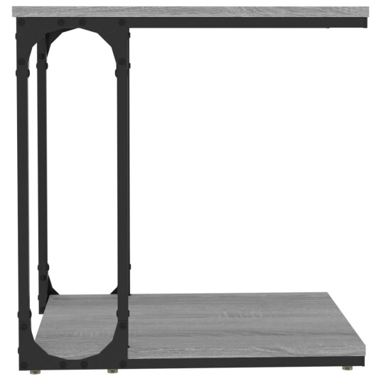 vidaXL Sidebord grå sonoma 50x35x52 cm konstruert tre