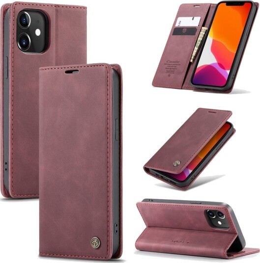 CaseMe Matte Wallet Style (iPhone 12/12 Pro) Rød