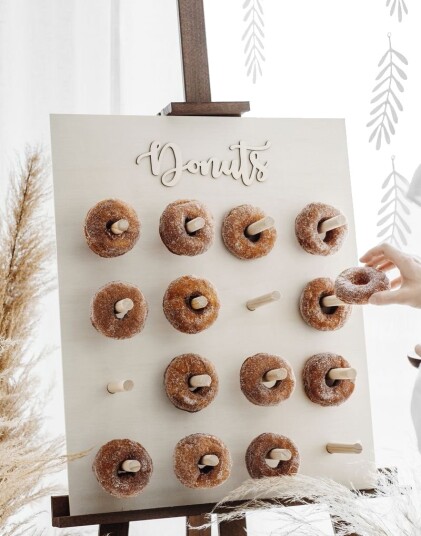 PartyDeco Donutstativ Tre Natur - 1-pakning