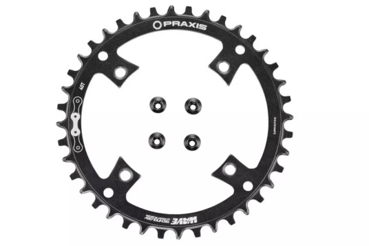 CHR TURBO 40T 10/11-SPD 104BCD 1X RING ALLOY W/ CHAINRING BOLTS PRAXIS CHR TURBO 40T 10/11-SPD 104BCD 1X RING ALLOY W/ CHAINRING BOLTS PRAXIS
