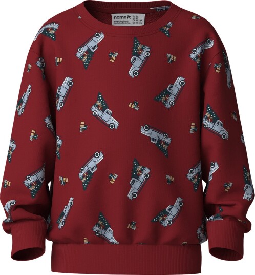 Name It Nmmvoluf Ls Nreg Sweat Bru RED DAHLIA 92