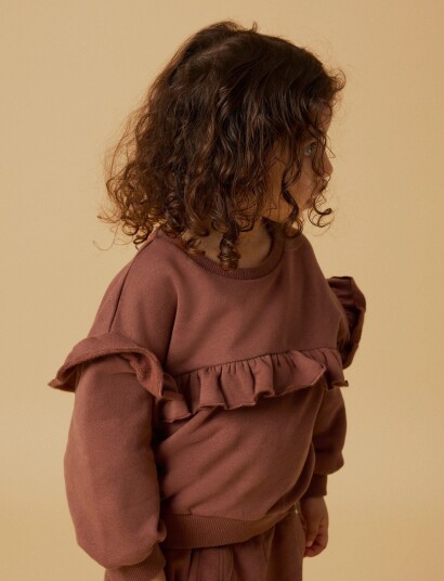 Lil"Atelier Nmfilondon Rik Ls Loose Sweat Lil Brown 116