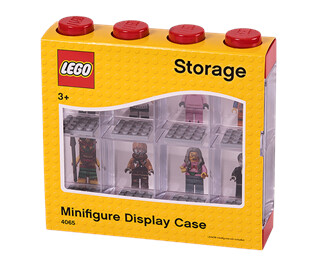 LEGO Utstillingsmonter for 8 Minifigurer - Rød, Veggfestbar & Transparent LEGO Utstillingsmonter for 8 Minifigurer - Rød, Veggfestbar & Transparent