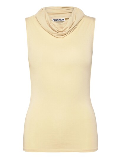 Weekday Funnel Neck Top Yellow XS