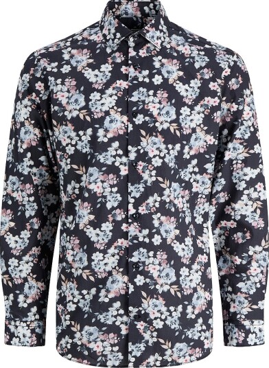 Jack & Jones Skjorte Jprblaparker Print L/S Shirt Blå Jack & Jones Skjorte Jprblaparker Print L/S Shirt Blå