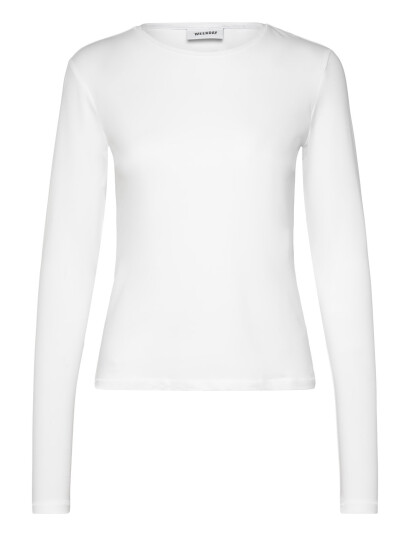 Weekday Slim Fitted Long Sleeve - White - S