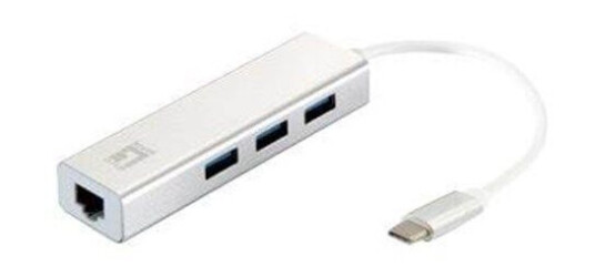 LevelOne USB-0504 - hub - 3 ports USB-hub - 3 porter - Hvit