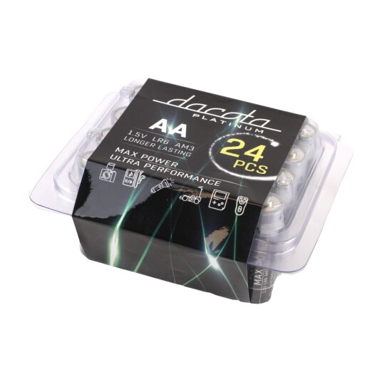DACOTA PLATINUM MAX POWER AA BATTERIER, 24 STK