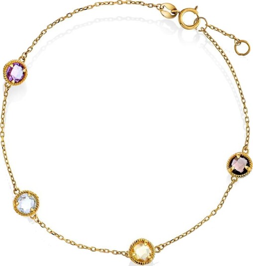 Sandra Lyng X Pan Jewelry Armbånd i 585 gult gull med fargerike zirkonia