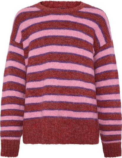VANS Rollins Stripe Sweater POPPY EMBER/PurpleLCRCE XS