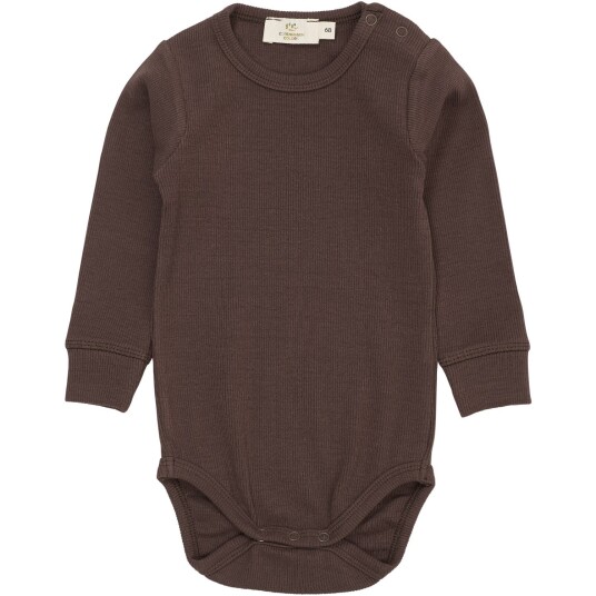 COPENHAGEN COLORS Dk Brown Modal Rib Ls Body 74