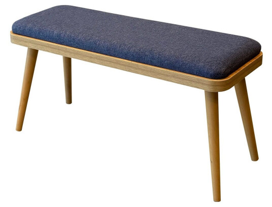 Valsot Sittebenk 33 cm Eik/Mørk blå
