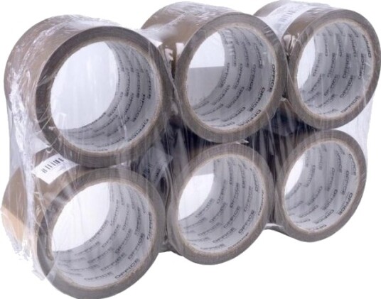 Brun Pakketape 72Mm X 60Y 6Stk Edukamp