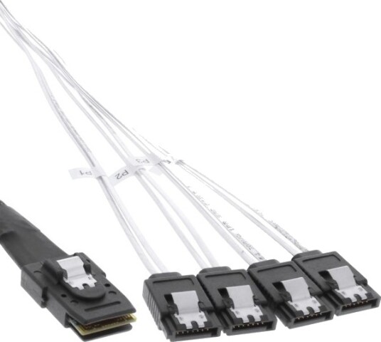 Inline 27620B 1 M Mini Sas Sff 8087 Male Sata X 4 Rød 58 G 155 Mm