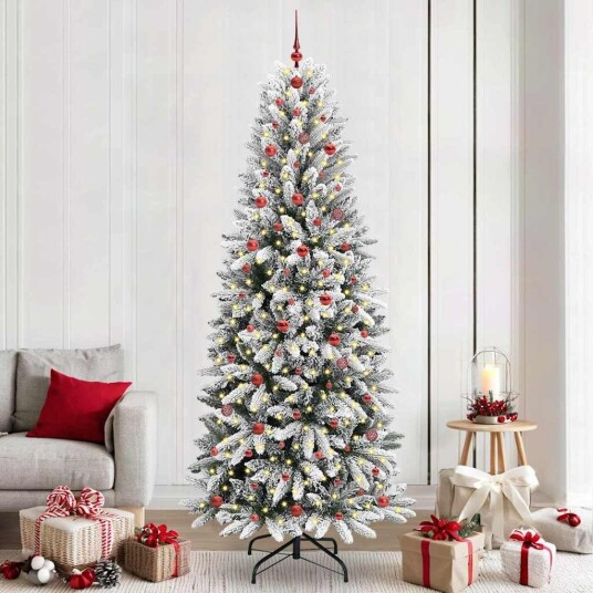  Kunstig juletre Hvit 93 x 93 x 240 cm PVC plast stål og PE