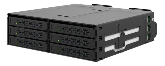 Icy Dock ToughArmor MB118VP-B 6x U.2/U.3 NVMe SSD Mobil Rack for 5.25" Bay PCIe 4.0