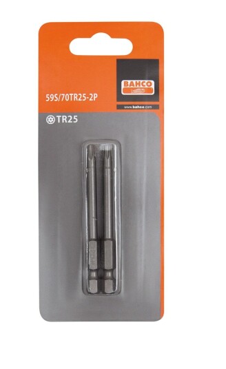 Bahco Bits 59s 1/4'' Torx Tr27 70mm 2-Pack