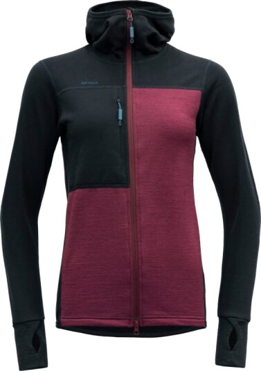 Devold Women's Nibba Hiking Jacket With Hood XS , Ink/Beetroot