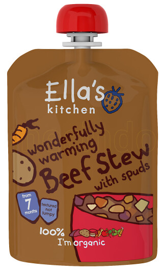Ellas Kitchen Ella s Kitchen Babymos Wonderfully Warming Beef Stew 7 Mdr. 130gram Ellas Kitchen Ella s Kitchen Babymos Wonderfully Warming Beef Stew 7 Mdr. 130gram
