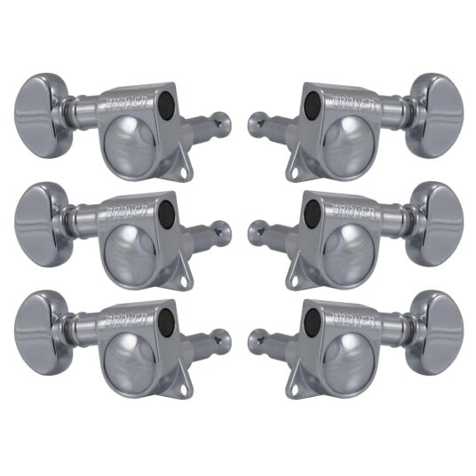 Grover 305c Mid-Size Rotomatics W/round Button, 3+3 - Chrome